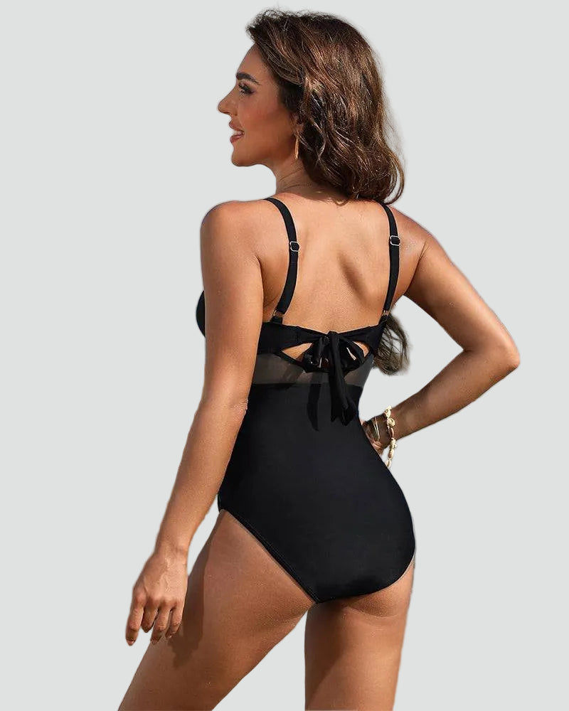 One-Piece Sculpting Swimsuit for Women with Mesh | Ideal for Summer