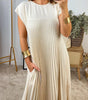 Sleeveless Long Pleated Dress for Women | Ideal for Everyday Wear