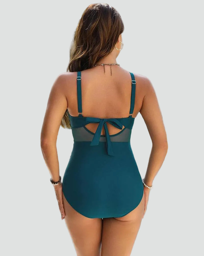 One-Piece Sculpting Swimsuit for Women with Mesh | Ideal for Summer