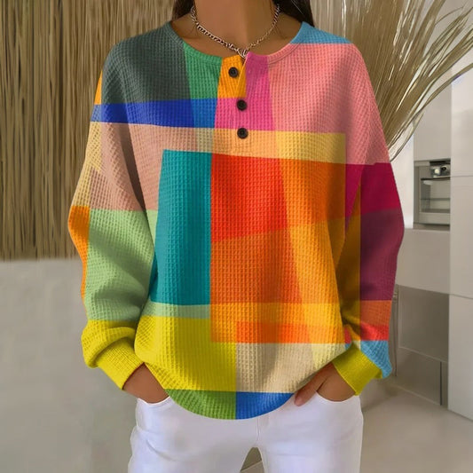 Vintage Colorful Sweatshirt for Women
