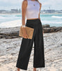 Flowing High Waist Palazzo Pants with Pockets for Women