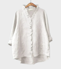Short-sleeve printed blouse for women