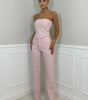 Strapless wide-leg jumpsuit for women