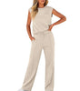 Sleeveless Casual Pants Set for Women