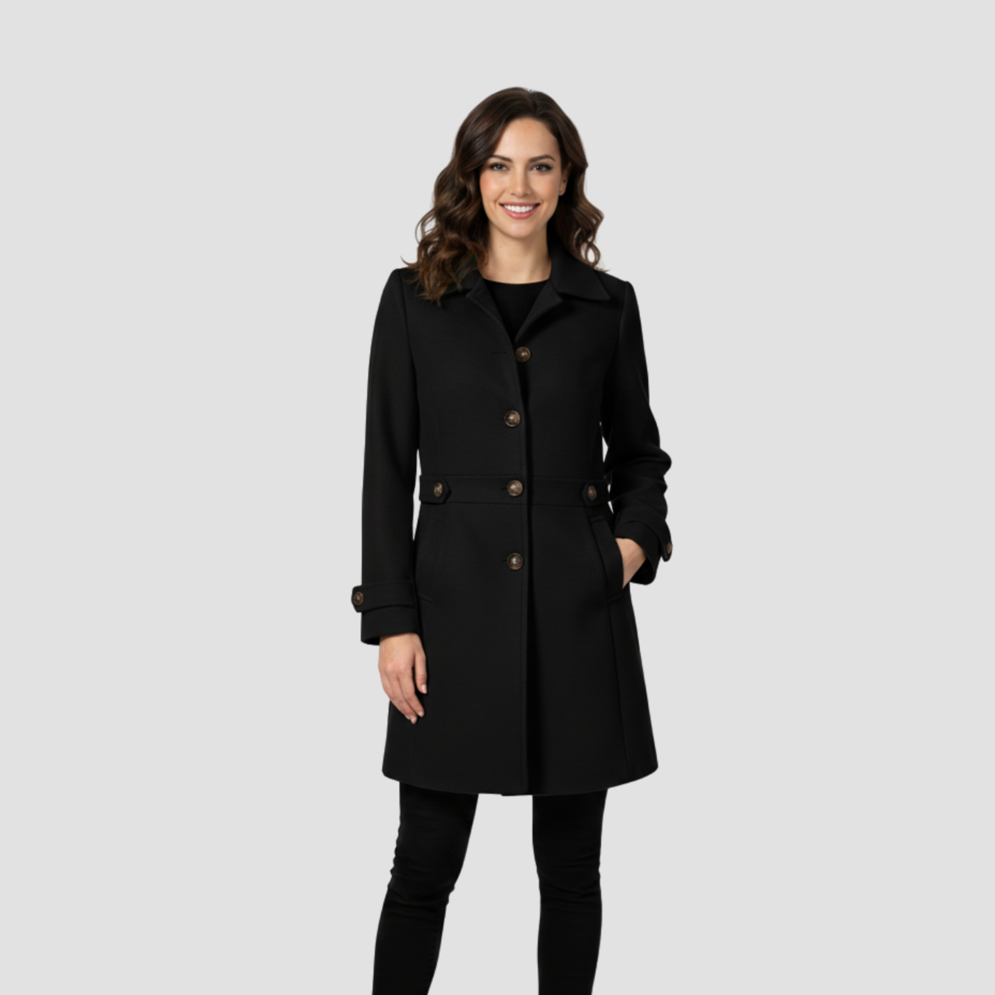 Elegant Mid-Length Coat for Women
