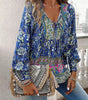 Summer blouse with floral print for women