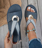 Open Sandals with Metal Buckle for Women | Ideal for Summer