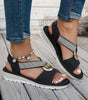 Open Sandals with Metal Buckle for Women | Ideal for Summer