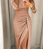 Off-Shoulder Long Slit Dress for Women | Perfect for Going Out
