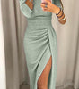 Off-Shoulder Long Slit Dress for Women | Perfect for Going Out