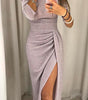 Off-Shoulder Long Slit Dress for Women | Perfect for Going Out