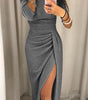 Off-Shoulder Long Slit Dress for Women | Perfect for Going Out