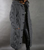 Long Hooded Vest in Chunky Knit for Women
