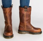 Mid-Calf Faux Leather Boots for Women