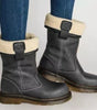 Mid-Calf Faux Leather Boots for Women