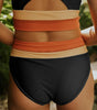 High-Waisted Colorblock Bikini Set for Women
