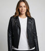 Women's Asymmetric Perfecto Biker Jacket in Faux Leather