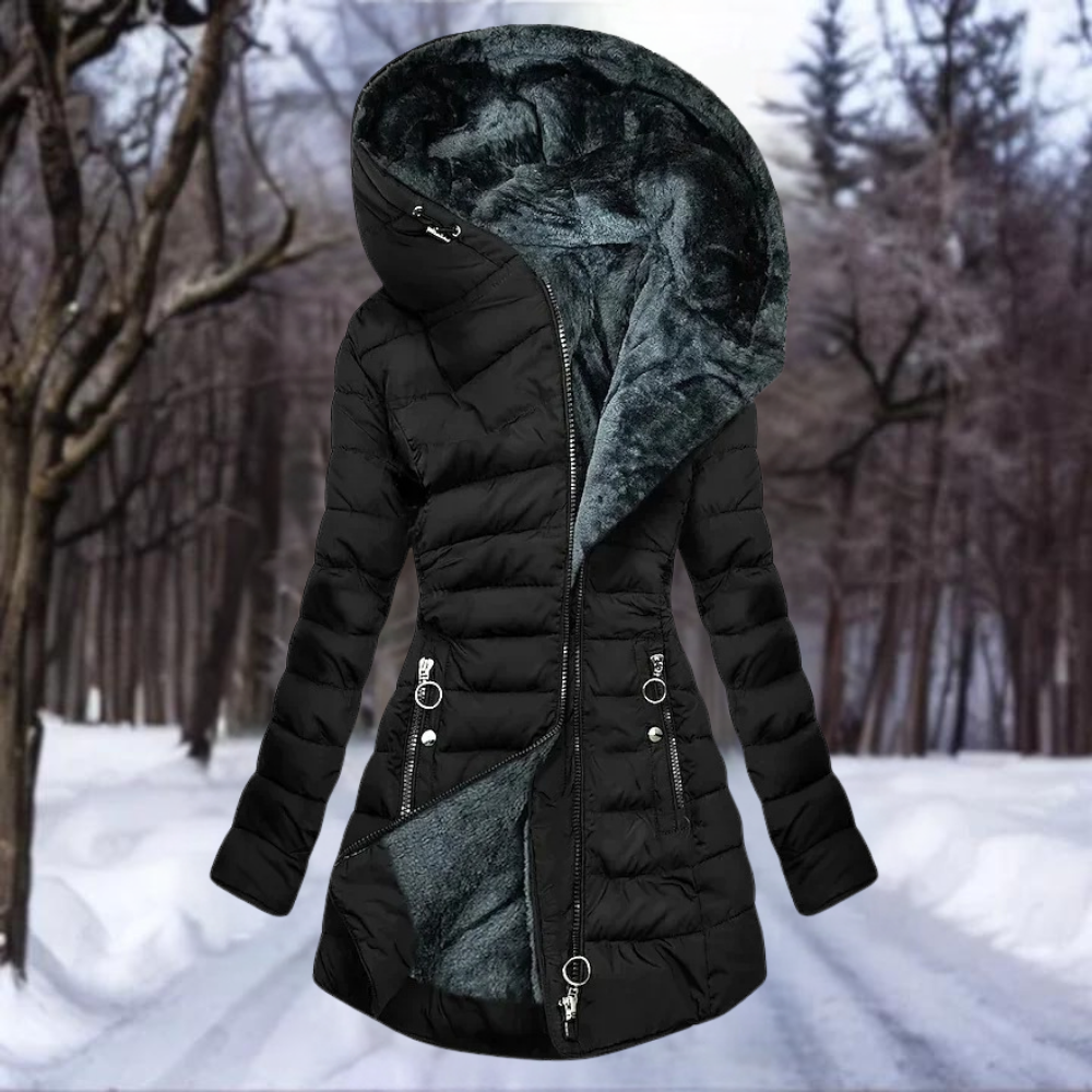 Long Winter Coat with Hood for Women