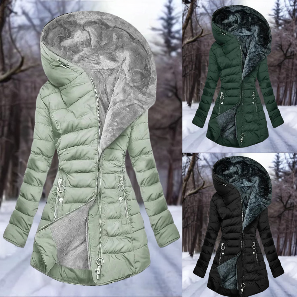 Long Winter Coat with Hood for Women