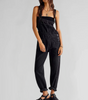 Cross-Back Denim Overalls for Women