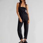 Cross-Back Denim Overalls for Women