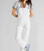 Cross-Back Denim Overalls for Women