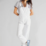 Cross-Back Denim Overalls for Women