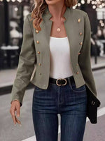 Elegant Double-Breasted Blazer Jacket for Women