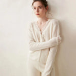 Lace Trim Cardigan for Women
