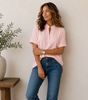 V-Neck Blouse with Refined Detail for Women