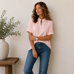 V-Neck Blouse with Refined Detail for Women