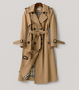 Long Cotton Trench Coat for Women