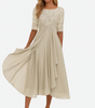 Flared Midi Lace Dress for Women | Perfect for Everyday Wear
