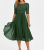 Flared Midi Lace Dress for Women | Perfect for Everyday Wear
