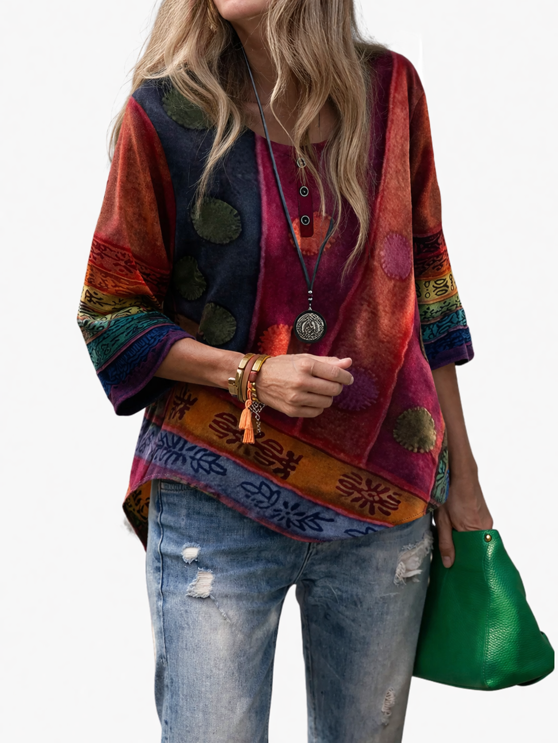 Women's Top with Geometric Print Tunic | Perfect for Everyday Wear