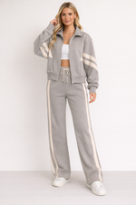 Two-Piece Contrast Sports Set for Women