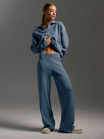 Polo Collar Pants Set for Women