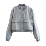 Women's High Collar Bomber Jacket