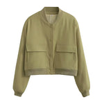 Women's High Collar Bomber Jacket