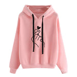 Fleece Lined Hooded Sweatshirt for Women