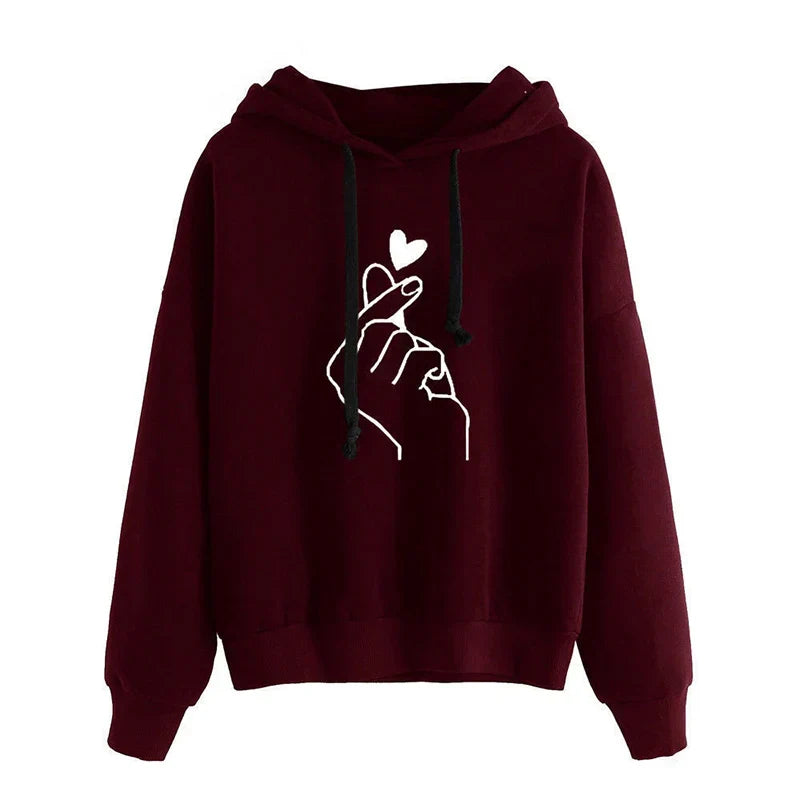 Fleece Lined Hooded Sweatshirt for Women