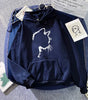 Printed Cat Hoodie in Minimalist Style for Women