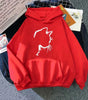 Printed Cat Hoodie in Minimalist Style for Women