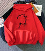 Printed Cat Hoodie in Minimalist Style for Women
