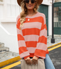 Knit pullover with stripes for Women