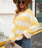 Knit pullover with stripes for Women