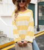 Knit pullover with stripes for Women