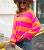 Knit pullover with stripes for Women