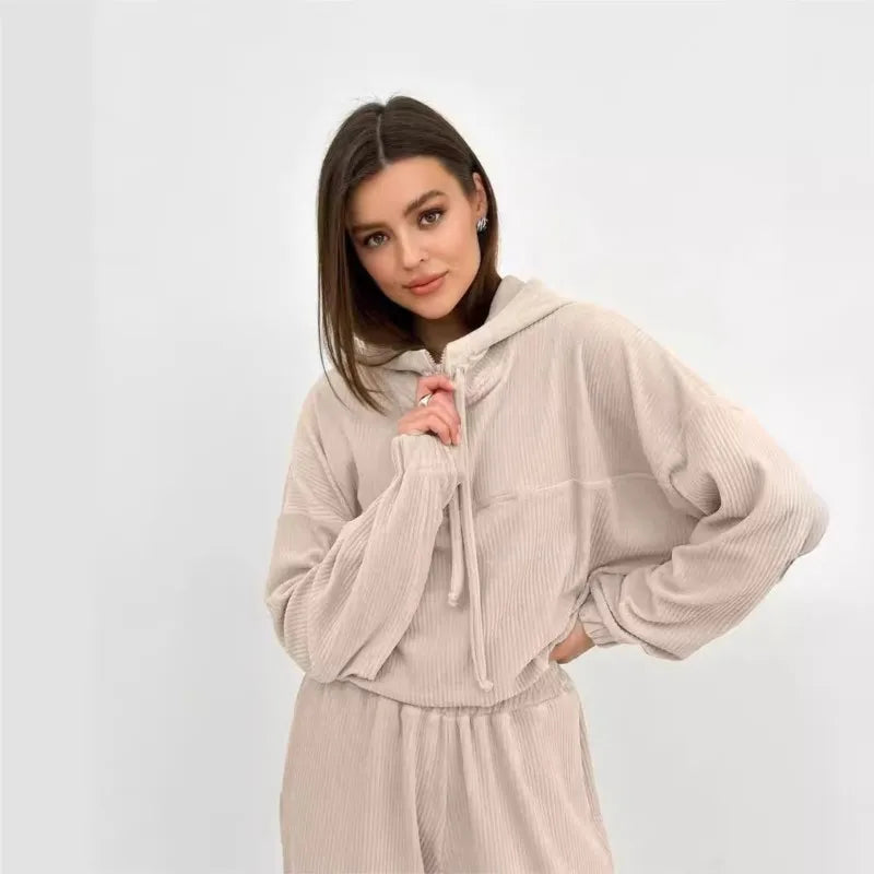 Casual Hooded Set for Women