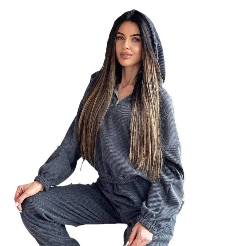Casual Hooded Set for Women
